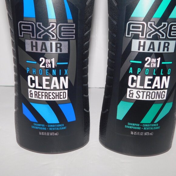 2 AXE HAIR 2in1 Shampoo + Conditioner Apollo & Phoenix  NEW - Picture 3 of 5